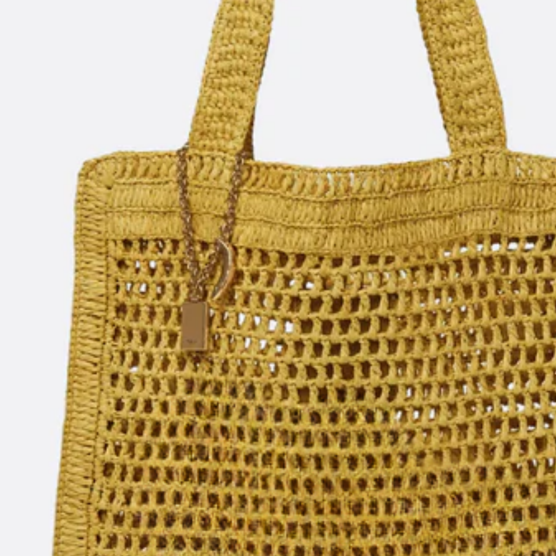 Bag Summer Banana in Raffia