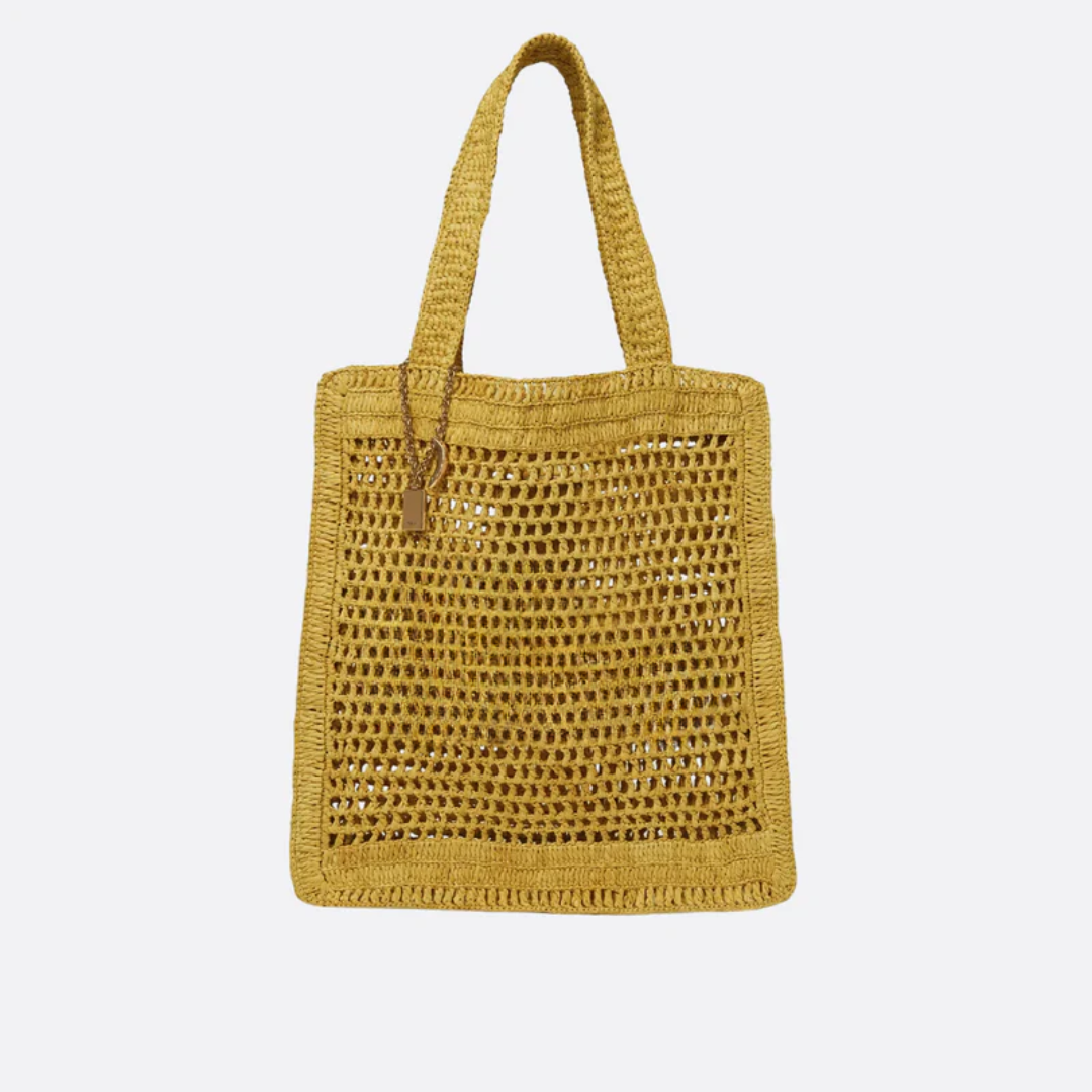 Bag Summer Banana in Raffia